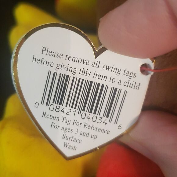 Vintage 1996 Ty Beanie Baby GOBBLES the Turkey - Picture 5 of 8